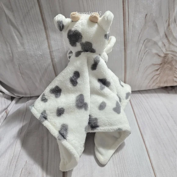Carters Cow Calf Plush Lovey Mini Security Blanket Gray White 2024 - Picture 3 of 10